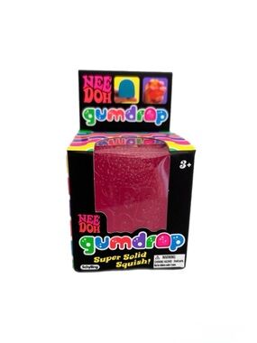 Authentic Schylling NeeDoh Gumdrop Super Solid Squish - Pink